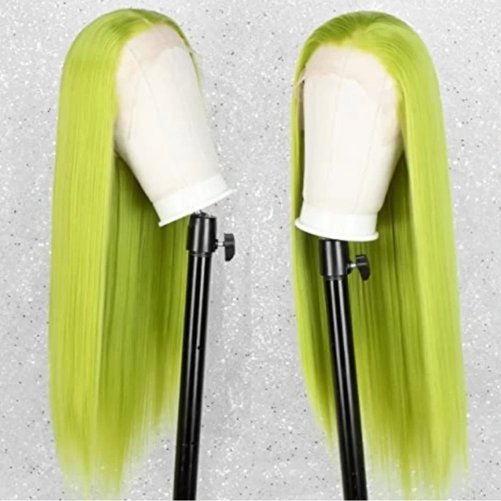 22” Straight Green Lace Front Wig For Women *NEW*